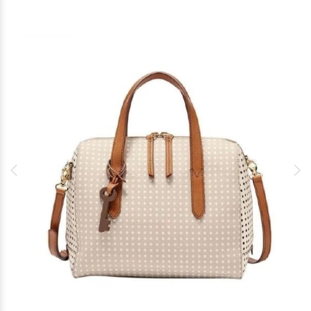 NEW Fossil Sydney Satchel Polka Dot Bag - Picture 5 of 13